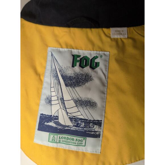 London Fog vintage prep color block nautical rain utility anorak jacket lg - Picture 4 of 13